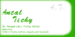 antal tichy business card